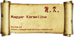 Magyar Karmelina névjegykártya